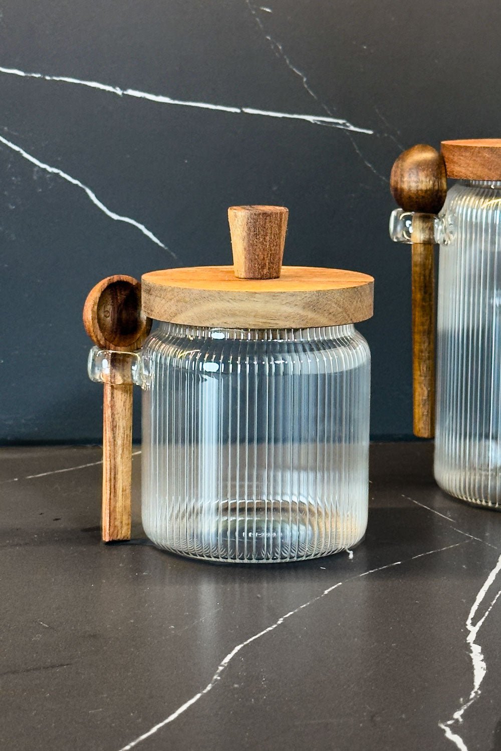 Sin Nada Tarro De Cristal Con Cuchara De Madera Cristina Oria