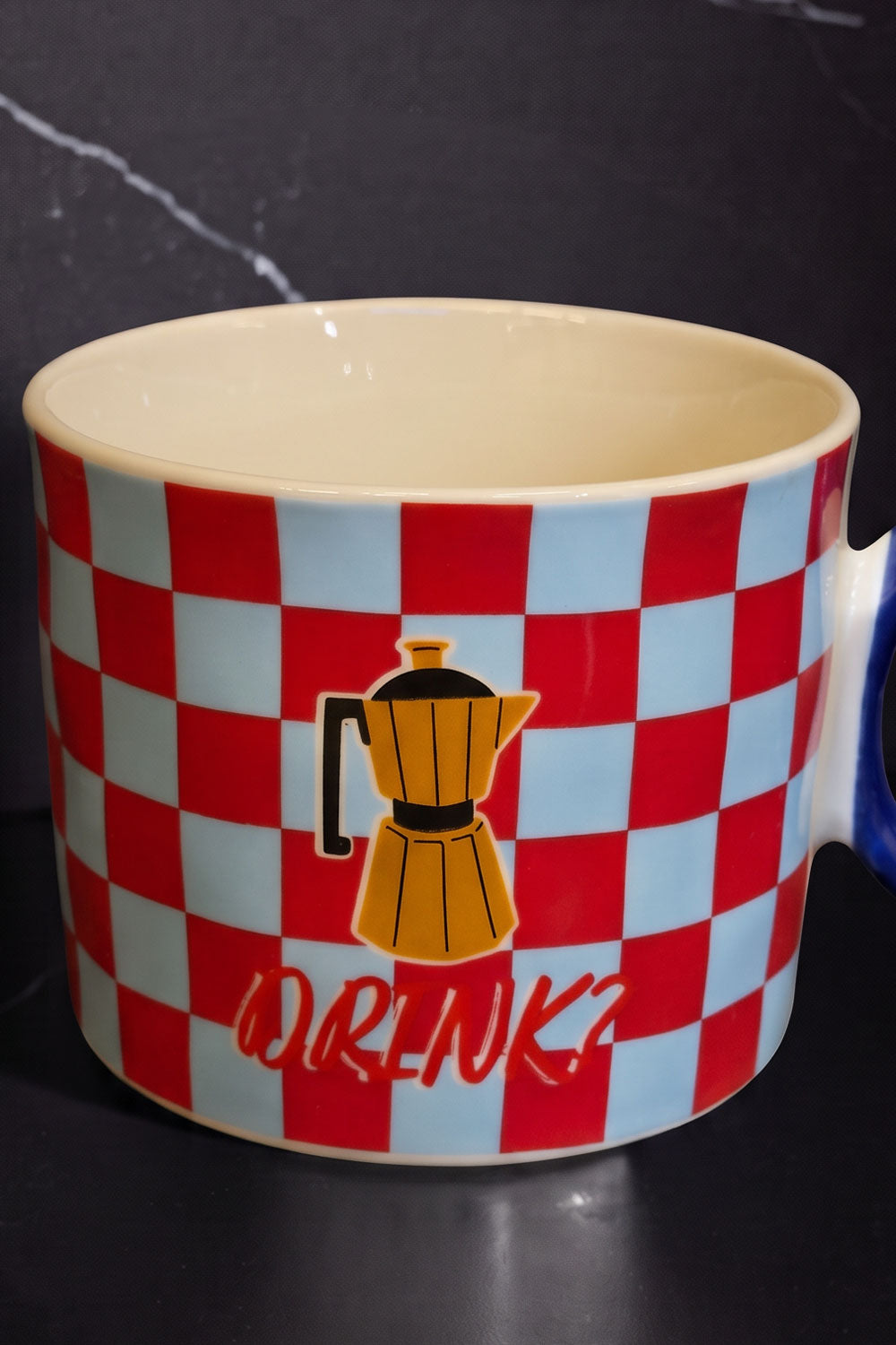 Taza De Porcelana Retro Con Asa Redonda Cristina Oria