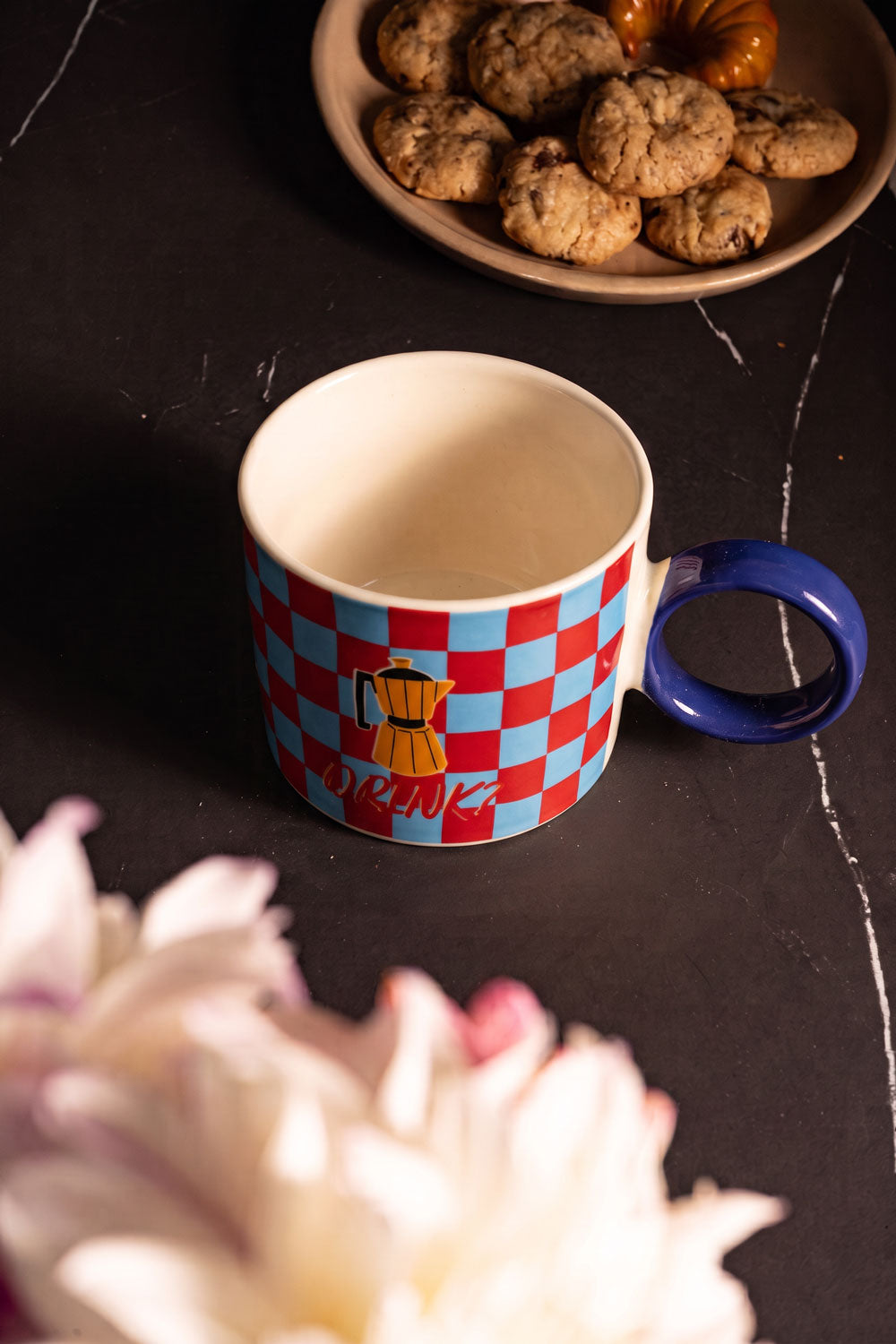 Detalles Taza De Porcelana Retro Con Asa Redonda Cristina Oria