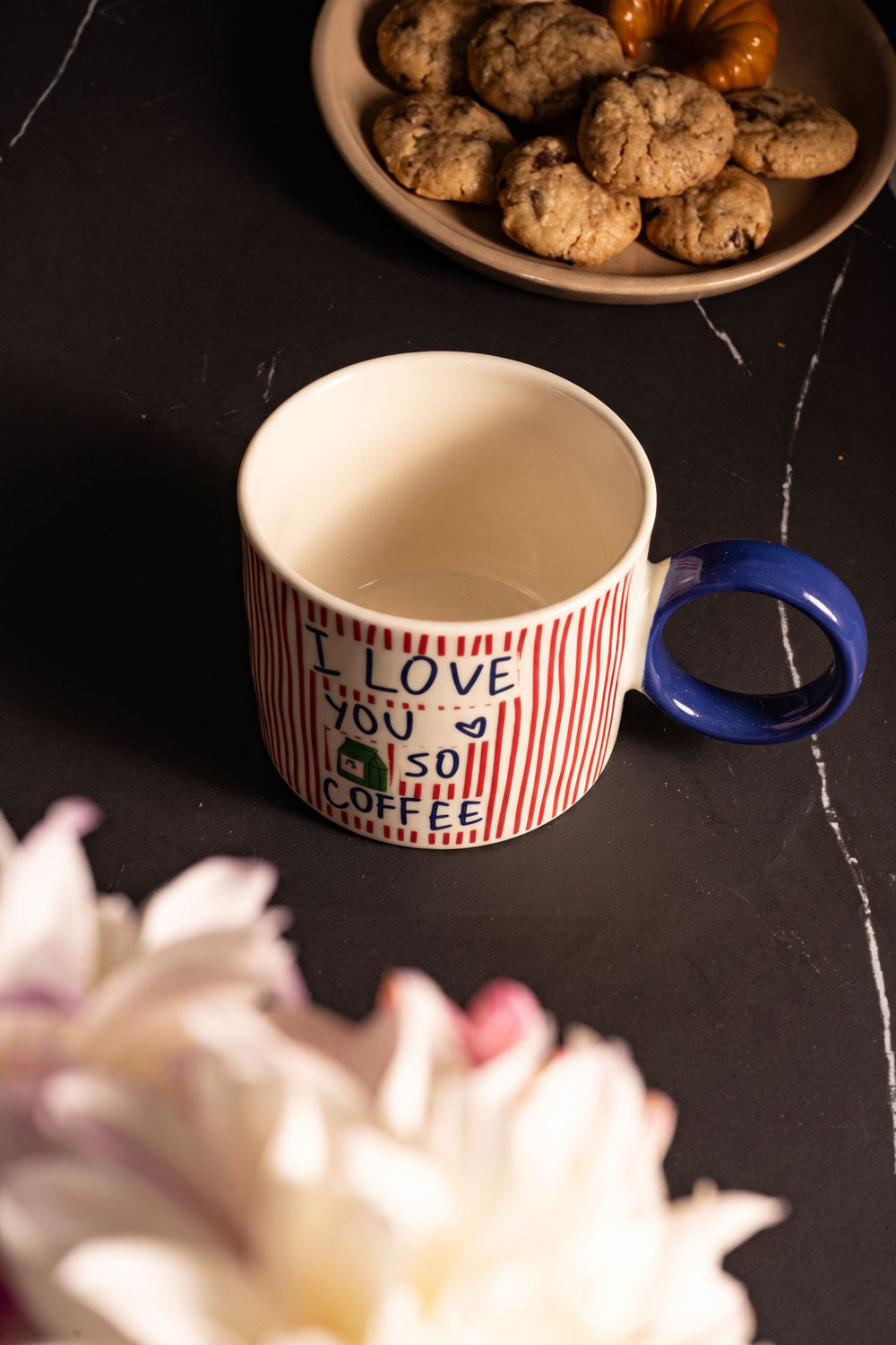 Detalles I Love You Taza De Porcelana Retro Con Asa Redonda Cristina Oria
