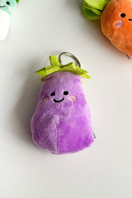 Llavero Peluches Verduras Kawaii Berenjena Cristina Oria 