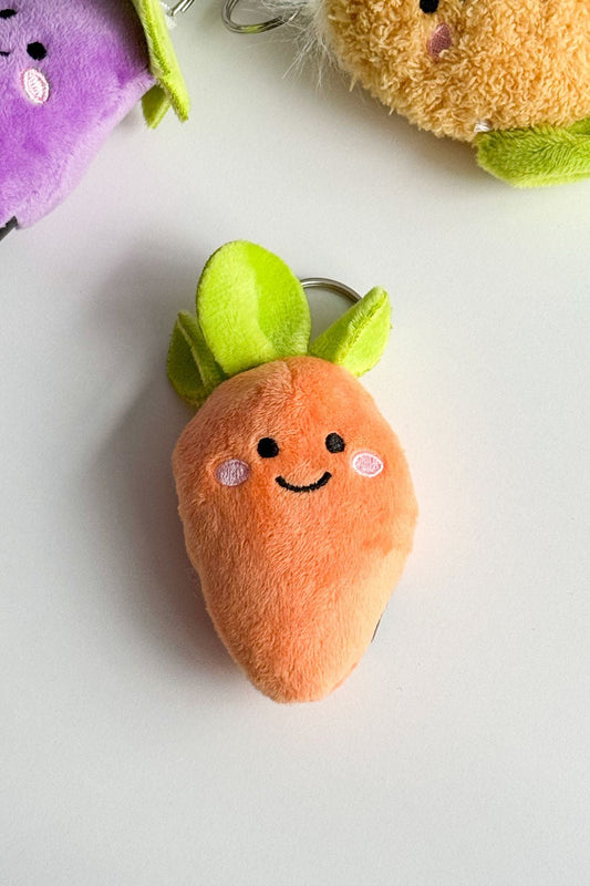 Llavero Peluches Verduras Kawaii Zanahoria Cristina Oria 