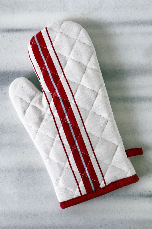 Manopla Cocotte Rayas Rojas Cristina Oria