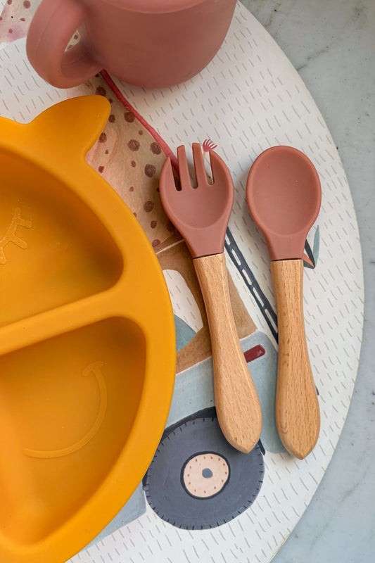 Juego De Dos Cubiertos De Silicona Rosa Cristina Oria 