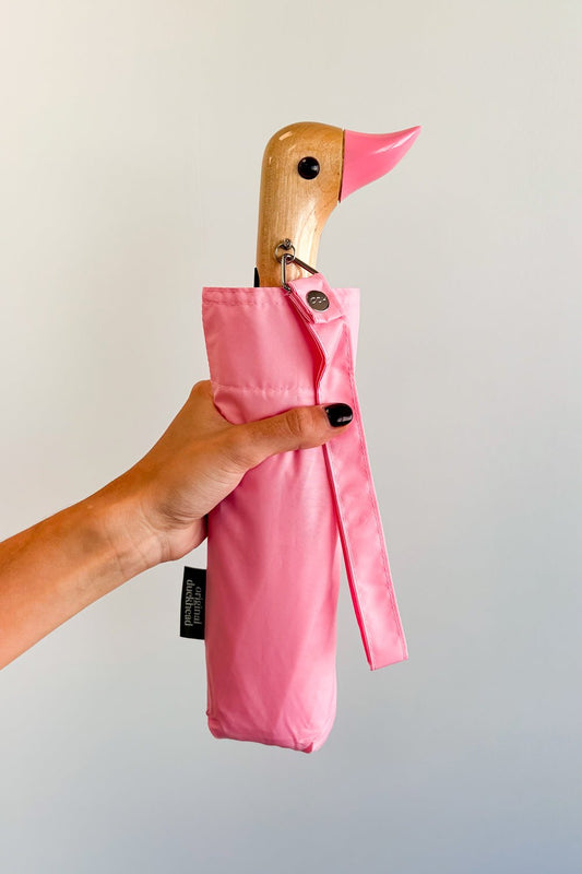 Paraguas Con Diseño Rosa Y Mango Con Cabeza De Pato Cristina Oria 