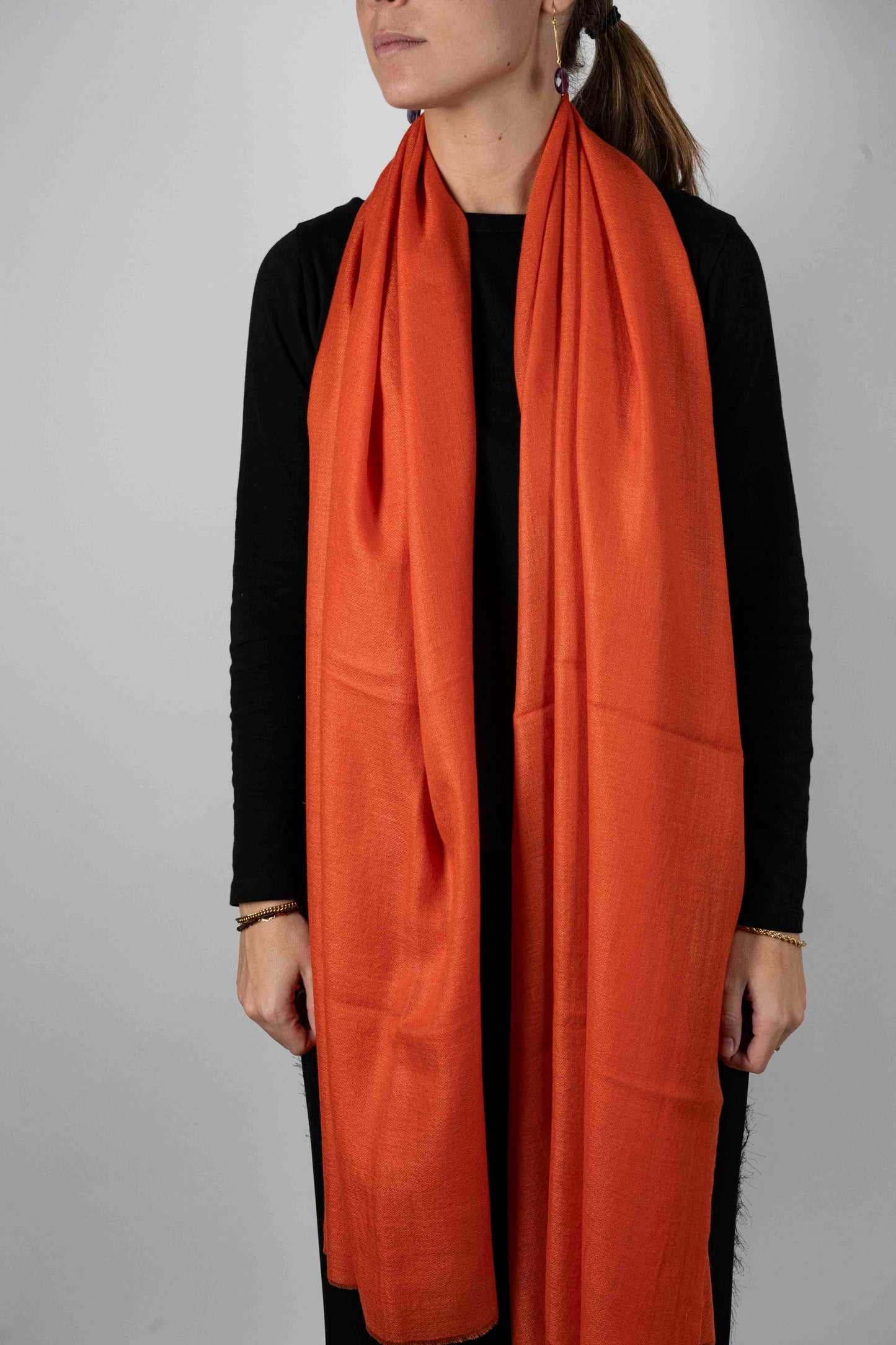 Bufanda De Cashmere Lisa Coral