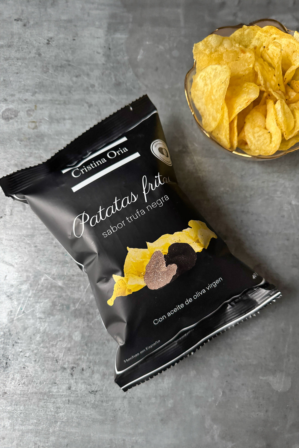 Patatas Fritas Con Sabor Trufa Negra 40 G Cristina Oria