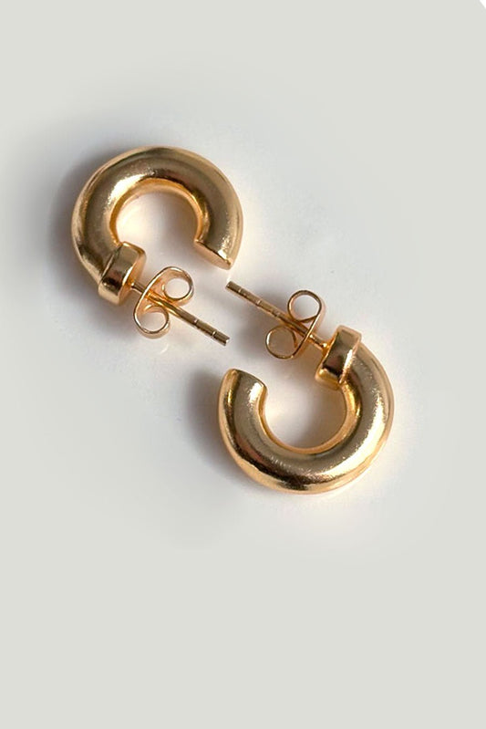 Pendientes Dorados Con Diseño De Aros Pequeños Cristina Oria 