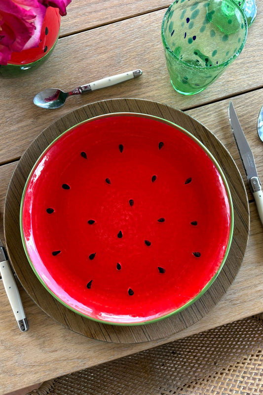 Plato Llano Con Diseño Sandía Cristina Oria 