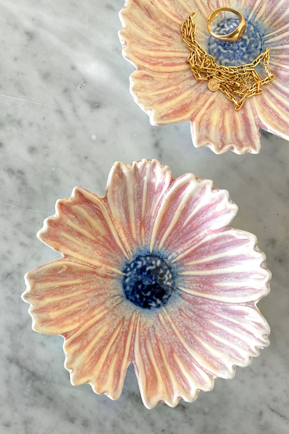 Plato Con Diseño De Flor Rosa Pequeño Cristina Oria 