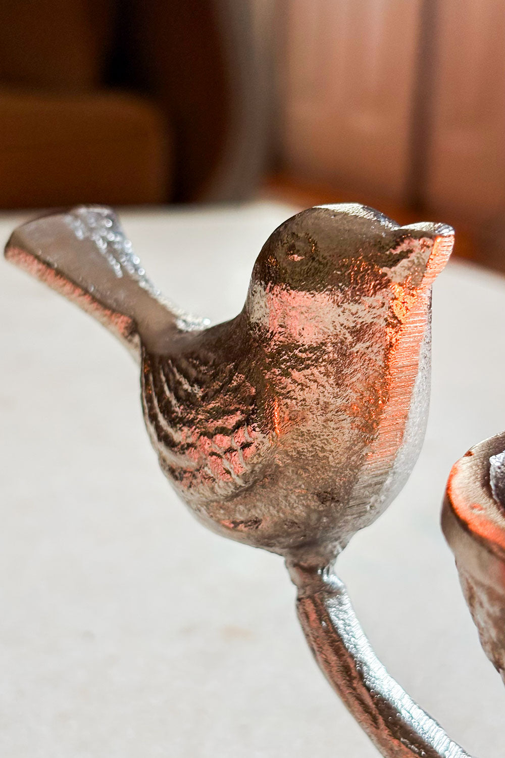 Detalles Ave Portavelas Con Diseño De Pájaro En Rama Cristina Oria