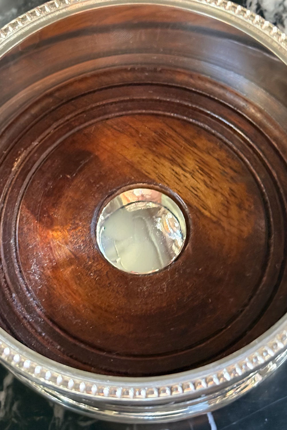 Madera Posa Botellas De Plata Liso Pequeño Co Cristina Oria