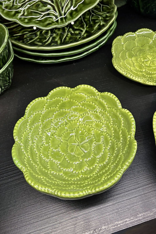 Cuenco Flor Verde En Relieve Cristina Oria 