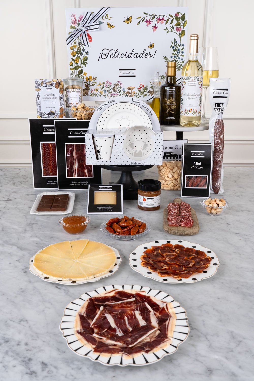 Caja Recién Mamá Aperitivo Premium & Vajilla Infantil CO Animales