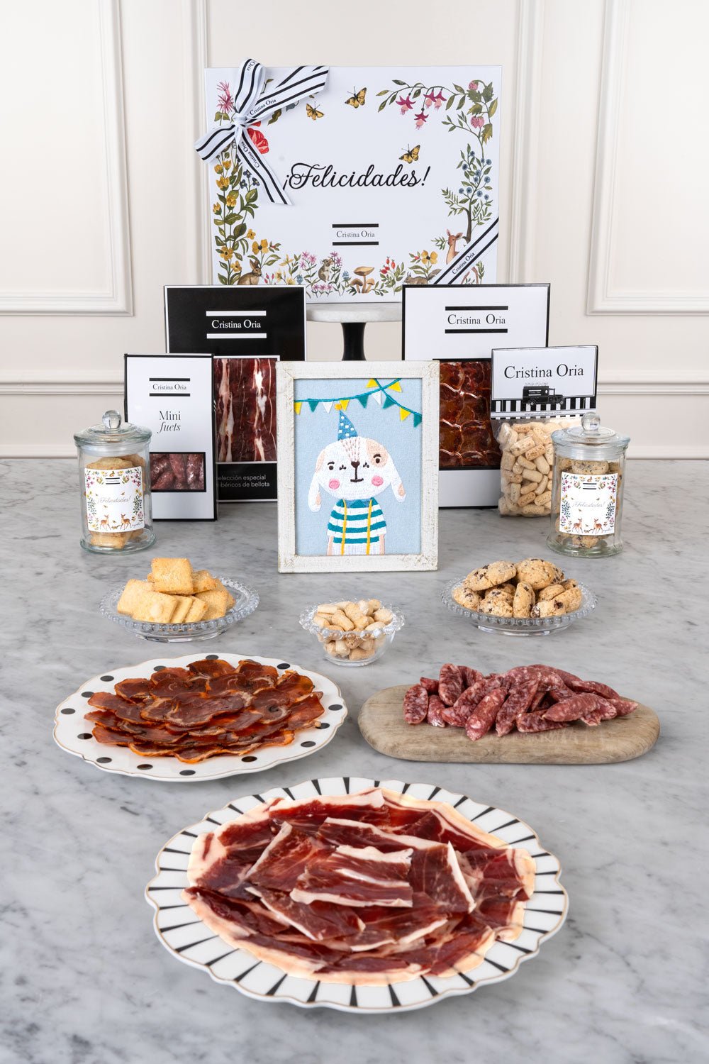 Caja Recién Mamá Homenaje Gastro & Cuadros Bordados Conejo Cristina Oria 