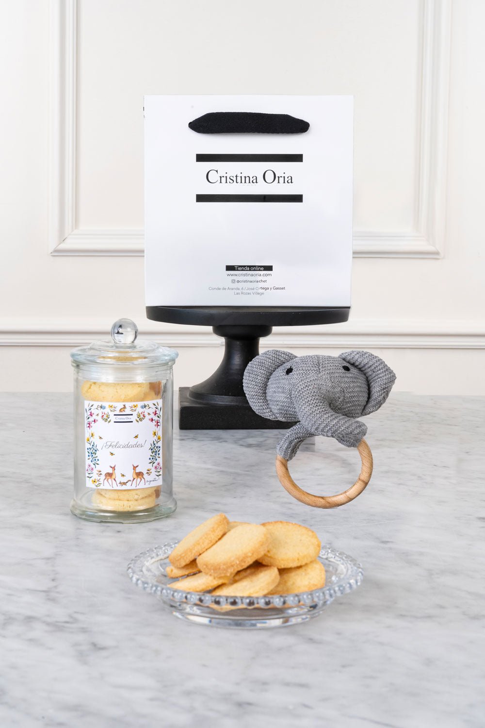 Bolsa Recién Mamá Bretonas & Sonajero Elefante CO