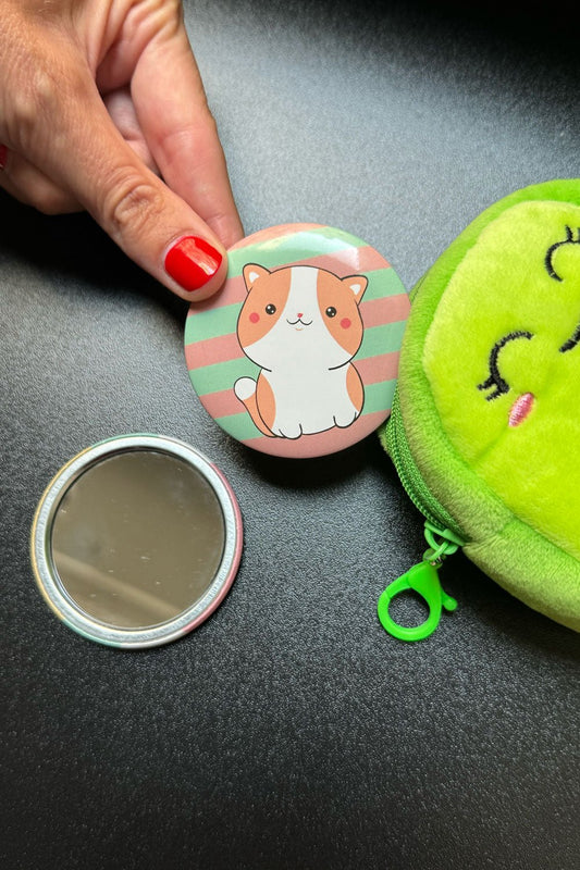 Espejo De Bolsillo Kawaii Gato Cristina Oria 