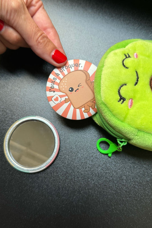 Espejo De Bolsillo Kawaii Tostada Cristina Oria 