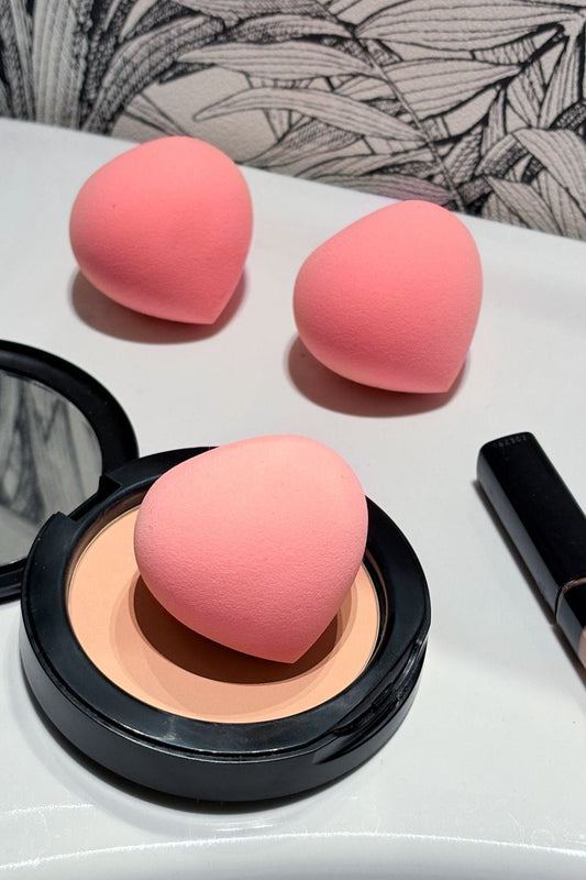 Detalle Juego De 3 Esponjas De Maquillaje Kawaii Melocotón Cristina Oria