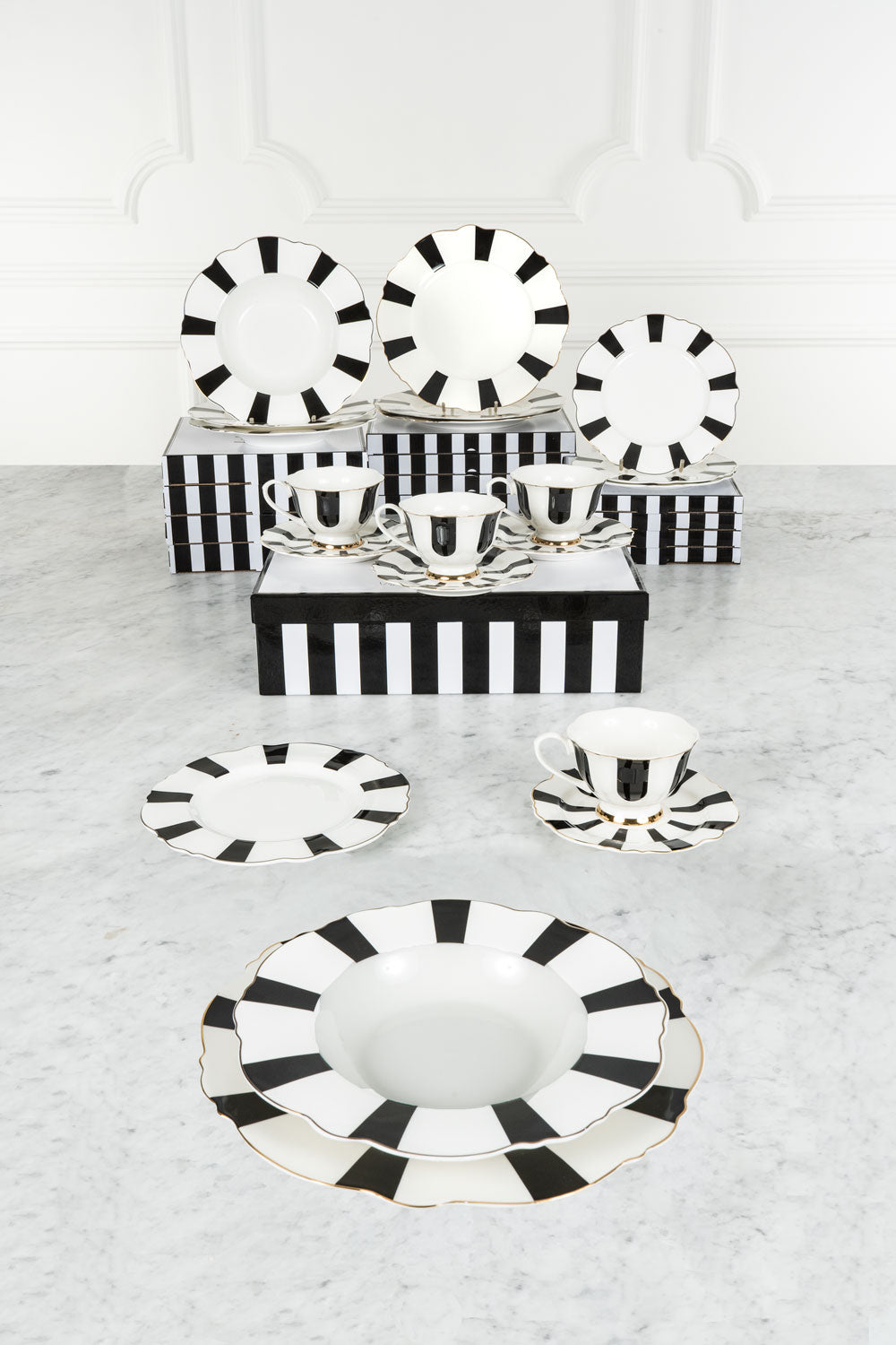 Vajilla CO Rayas & Tazas Cristina Oria 
