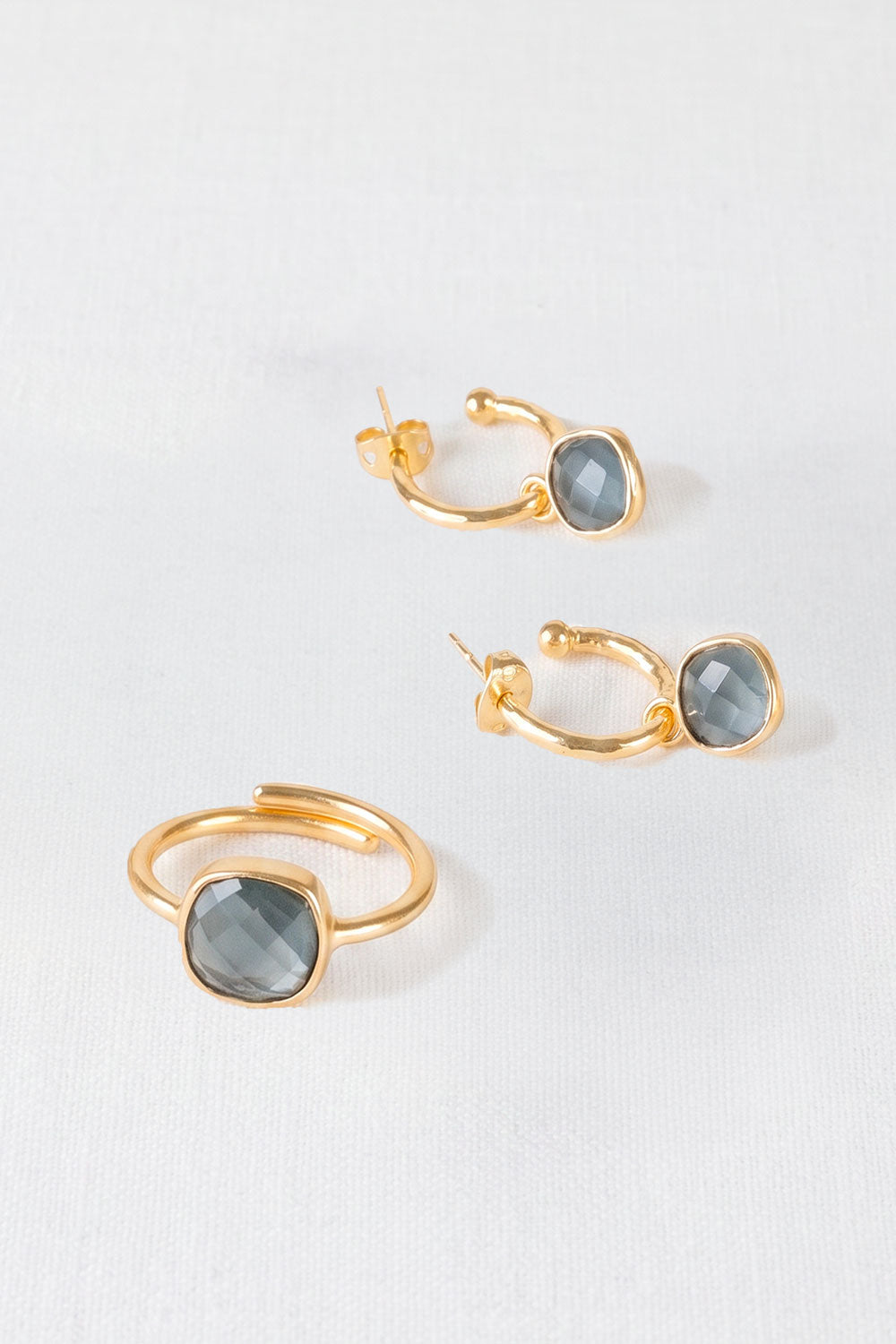 Combinación Pendiente & Anillo Cala Azul Cristina Oria