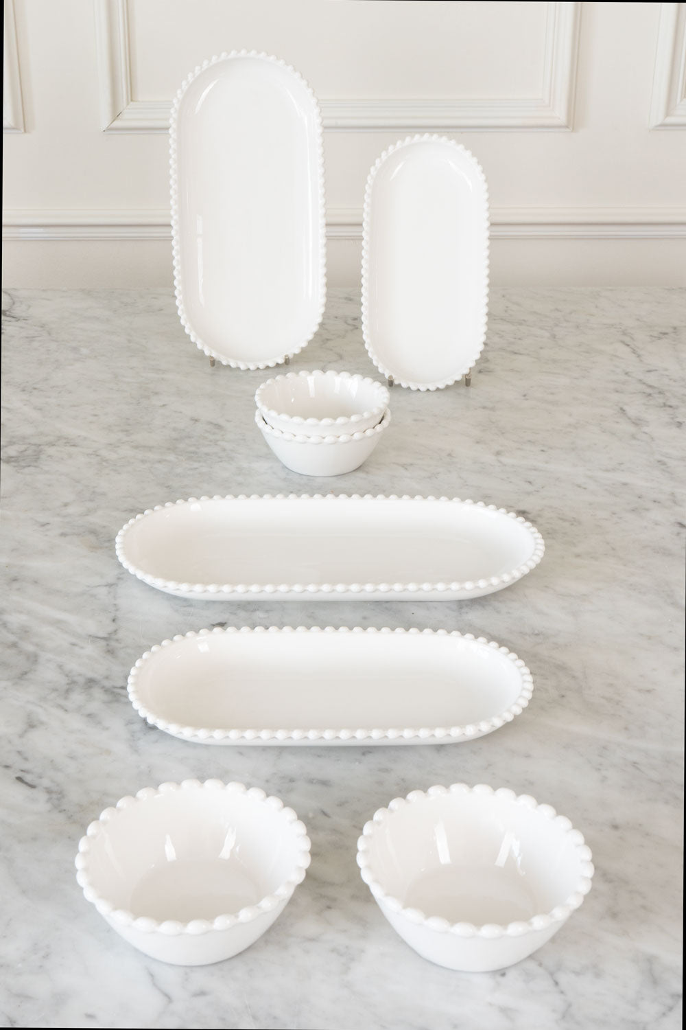 Vajilla Aperitivo De Porcelana Diseño Bolitas Cristina Oria