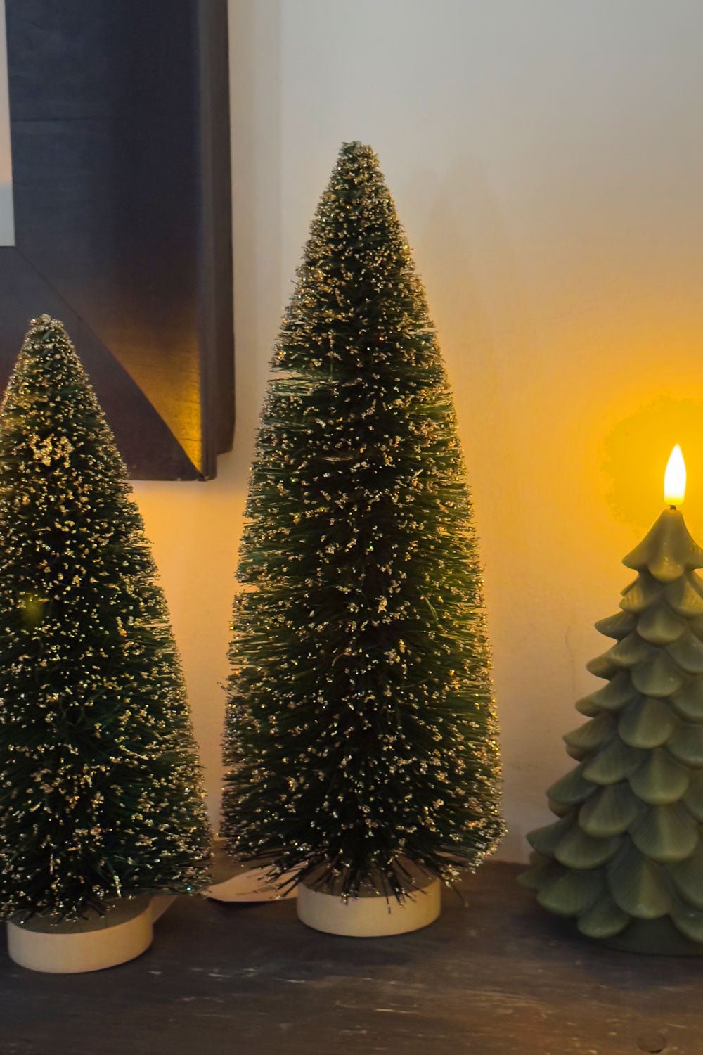 Árbol Decorativo Verde Con Purpurina Dorada Grande Cristina Oria 