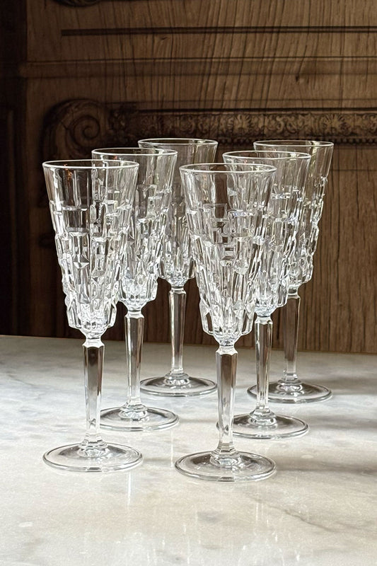 Set 6 Copas De Champagne Diseño Glacial Cristina Oria 