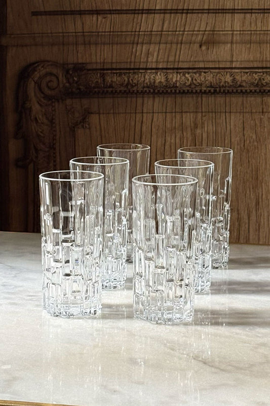 Set 6 Vasos Altos Diseño Glacial Cristina Oria 