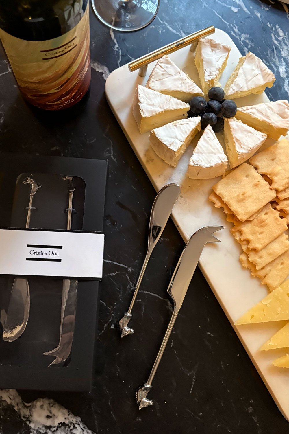 Detalle Set De 2 Cuchillos Para Quesos Con Diseño De Caballos Cristina Oria 