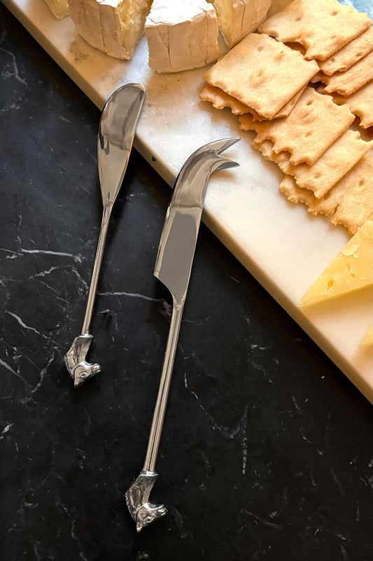 Set De 2 Cuchillos Para Quesos Con Diseño De Caballos Cristina Oria 