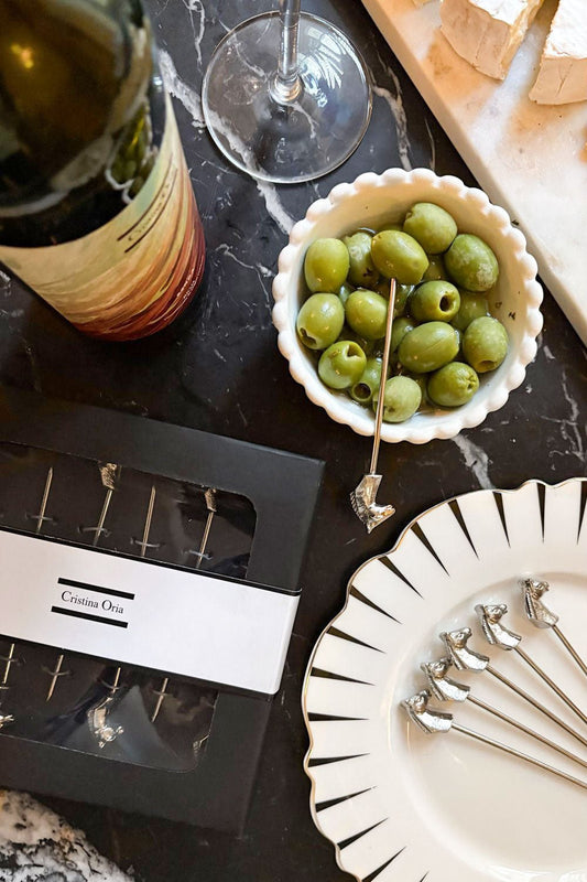 Set de 6 pics avec motif de chevaux