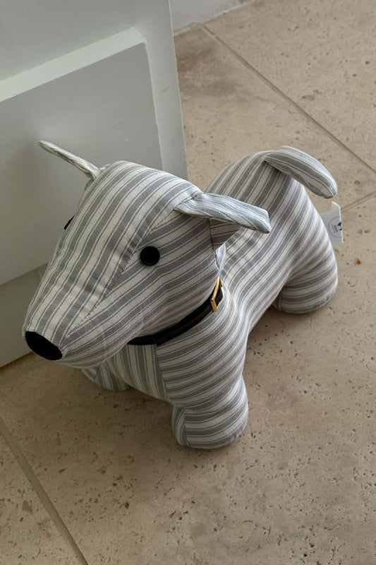 Sujetapuertas De Algodón Diseño Perro Gris Cristina Oria 