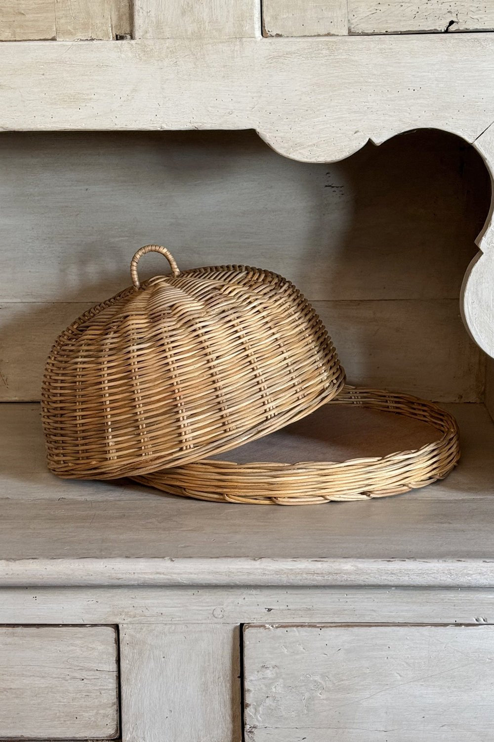 Natürliches Rattan-Tablett mit Deckel | Rattan-Kollektion