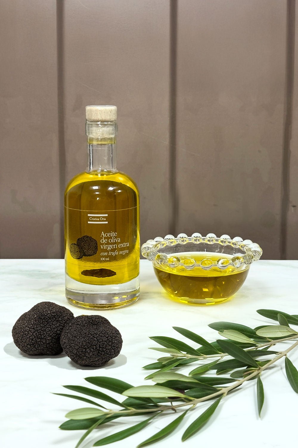 Aceite De Oliva Virgen Extra Con Trufa Negra 100 Ml Cristina Oria 