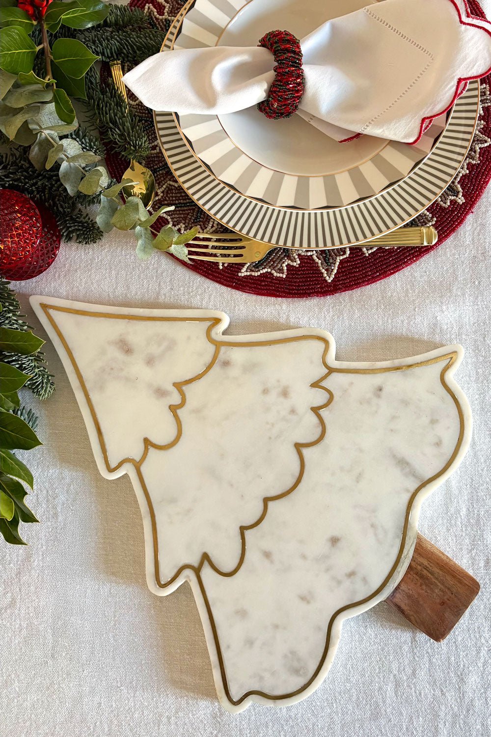 Tabla De Mármol Blanco Con Diseño De Árbol Cristina Oria