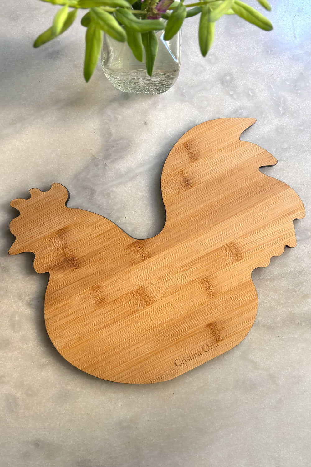 Sin Comida Tabla CO Con Diseño De Gallina De Madera De Bambú Cristina Oria