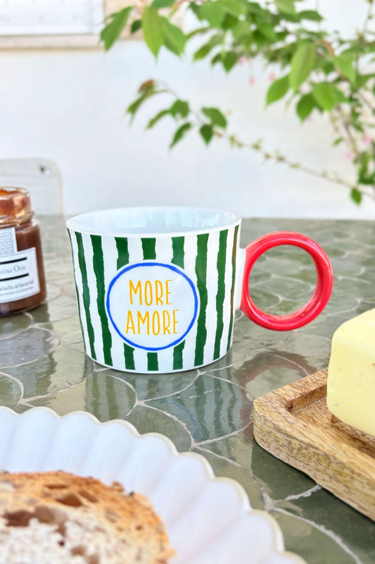 Taza De Porcelana Diseño Urban Rayas Cristina Oria