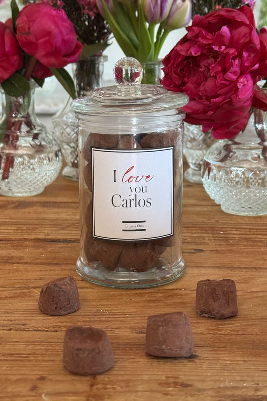 Tarro Trufas De Chocolate Con Nombre Personalizado Especial San Valentín Cristina Oria 