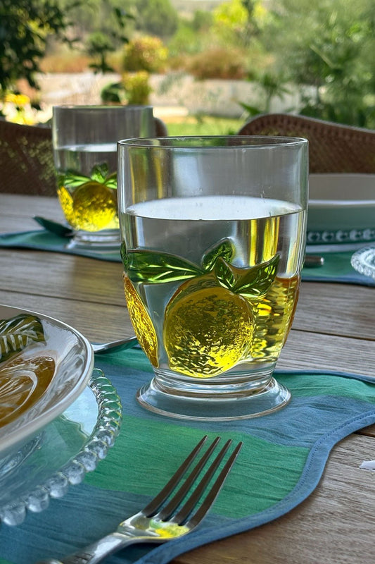 Detalle Vaso Acrílico Diseño Limones Cristina Oria 
