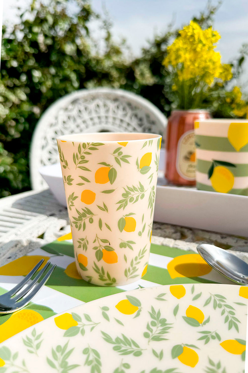 Vaso Alto De Polipropileno Limones Cristina Oria