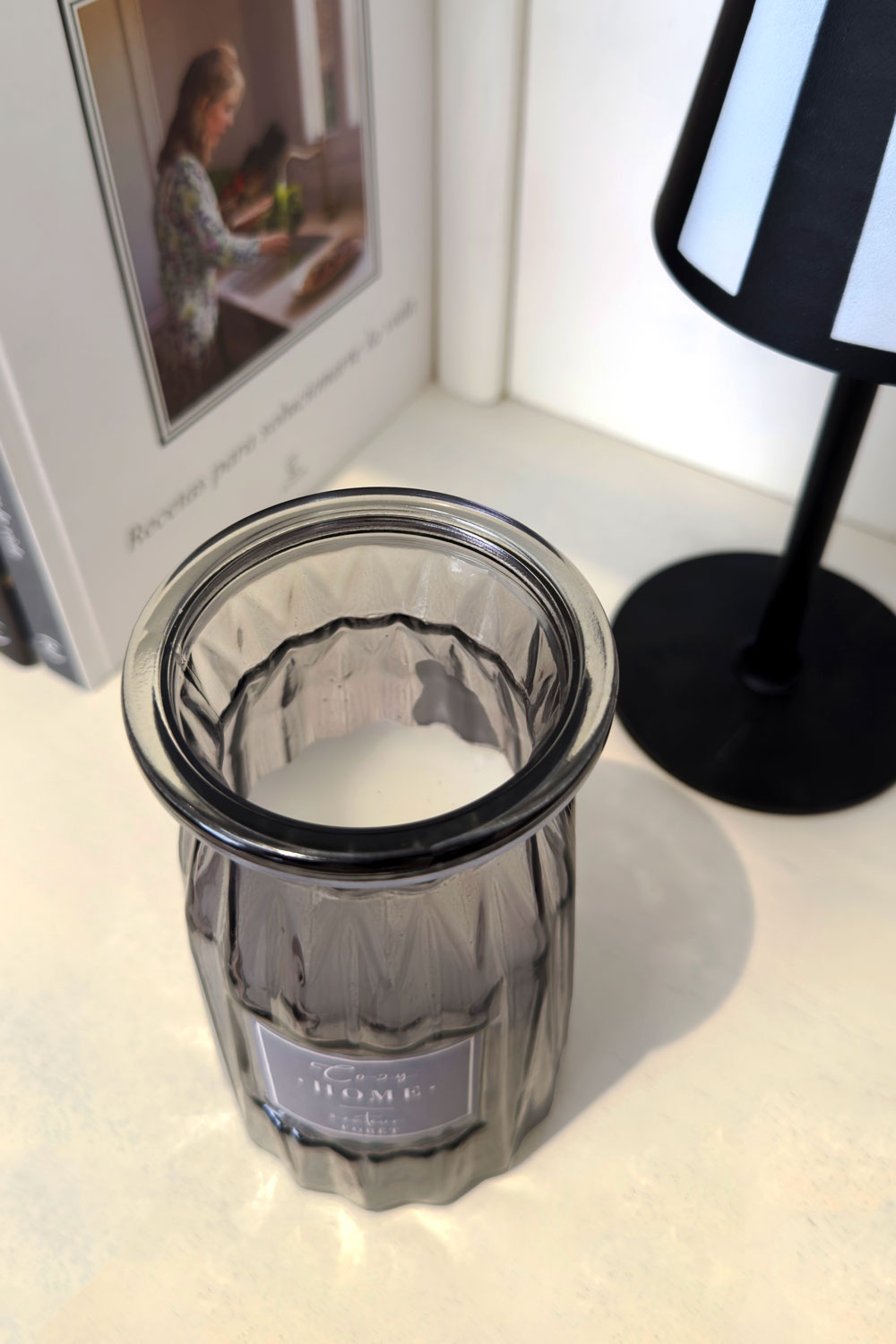 Interior Gris Vela Perfumada Botánica Cristina Oria