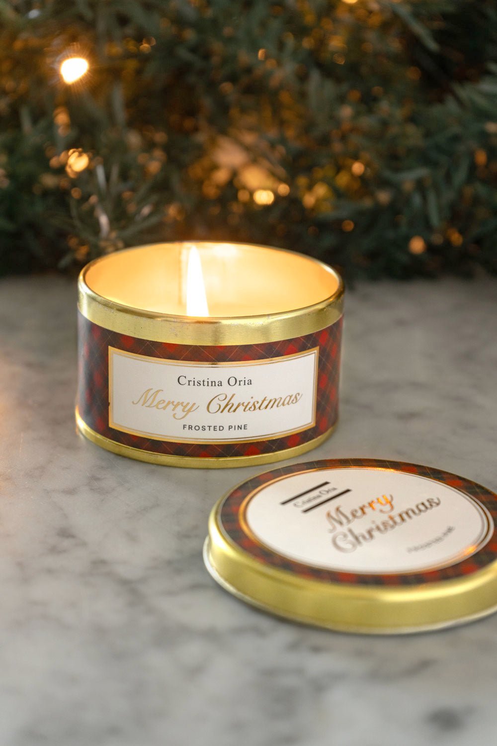 Detalle Vela En Lata Merry Christmas Cristina Oria 