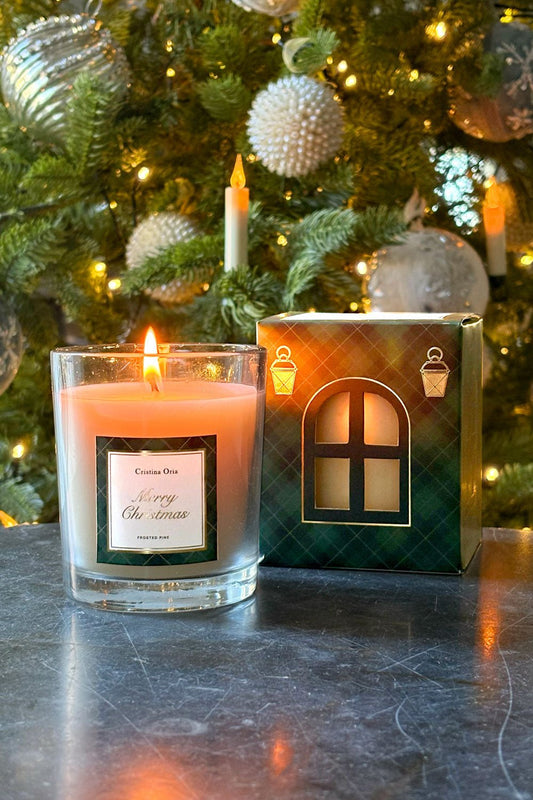 Detalle Vela En Vaso De Cristal Merry Christmas Cristina Oria 