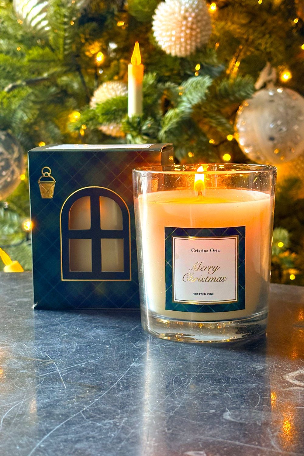 Vela En Vaso De Cristal Merry Christmas Cristina Oria 