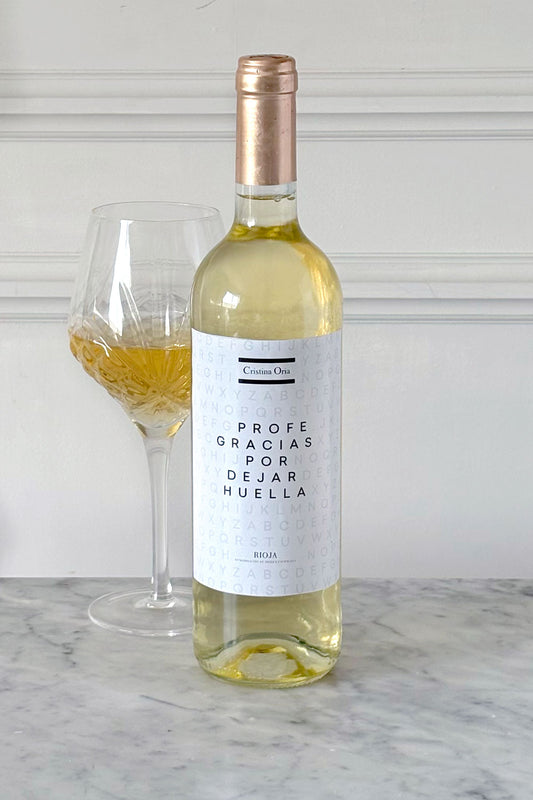 Vino Cune Rioja Blanco "Profe Gracias Por Dejar Huella" Cristina Oria 