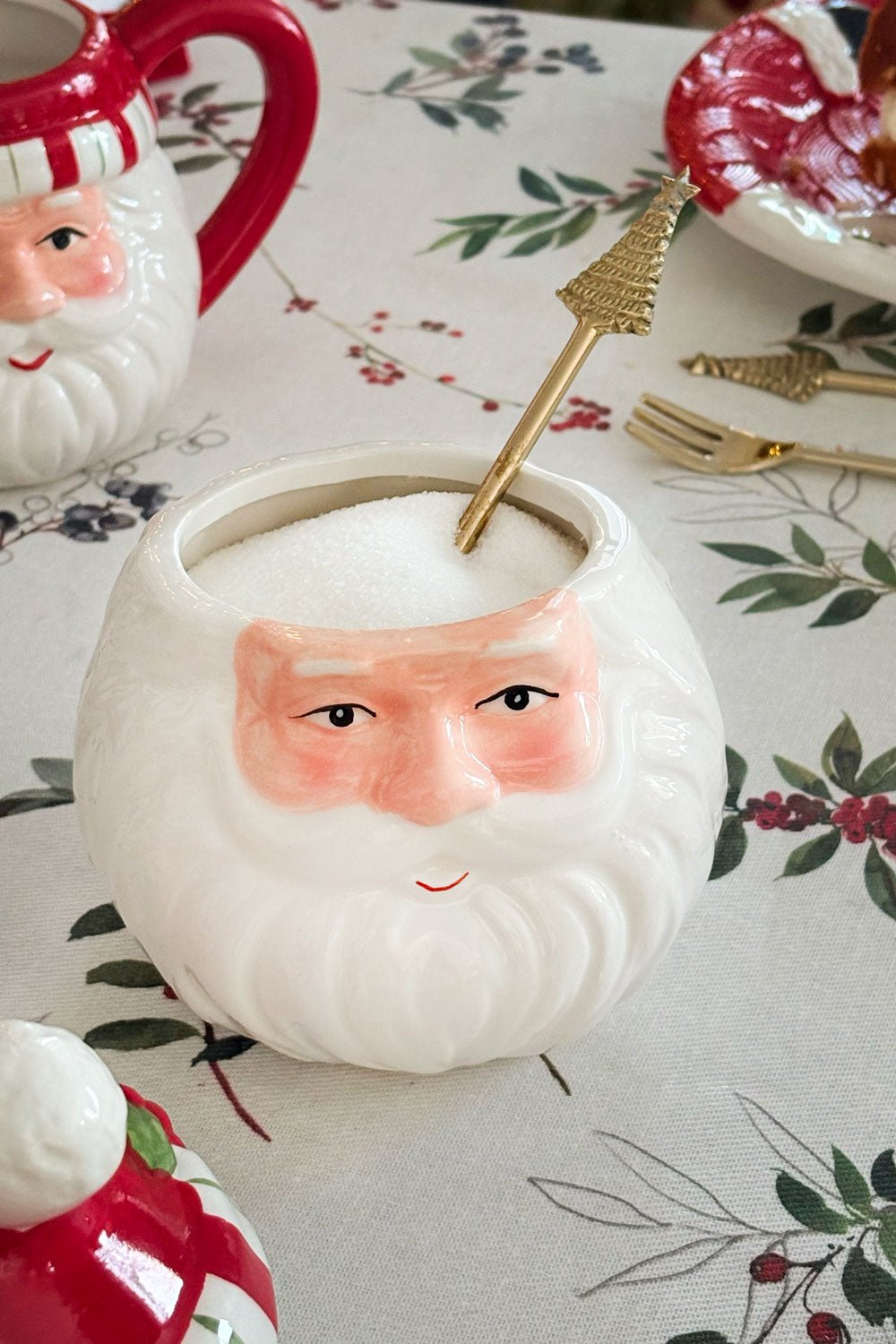 Detalle Azucarero Con Diseño De Papá Noel Cristina Oria 