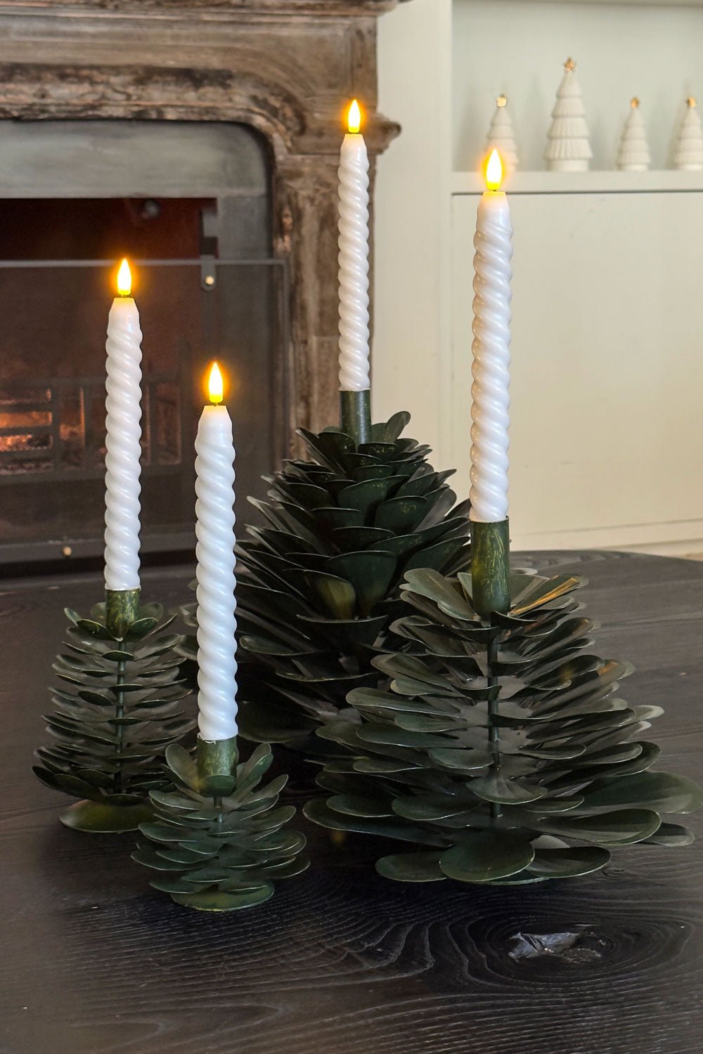 Candelabro Grande De Hierro Con Diseño De Árbol Verde Cristina Oria 