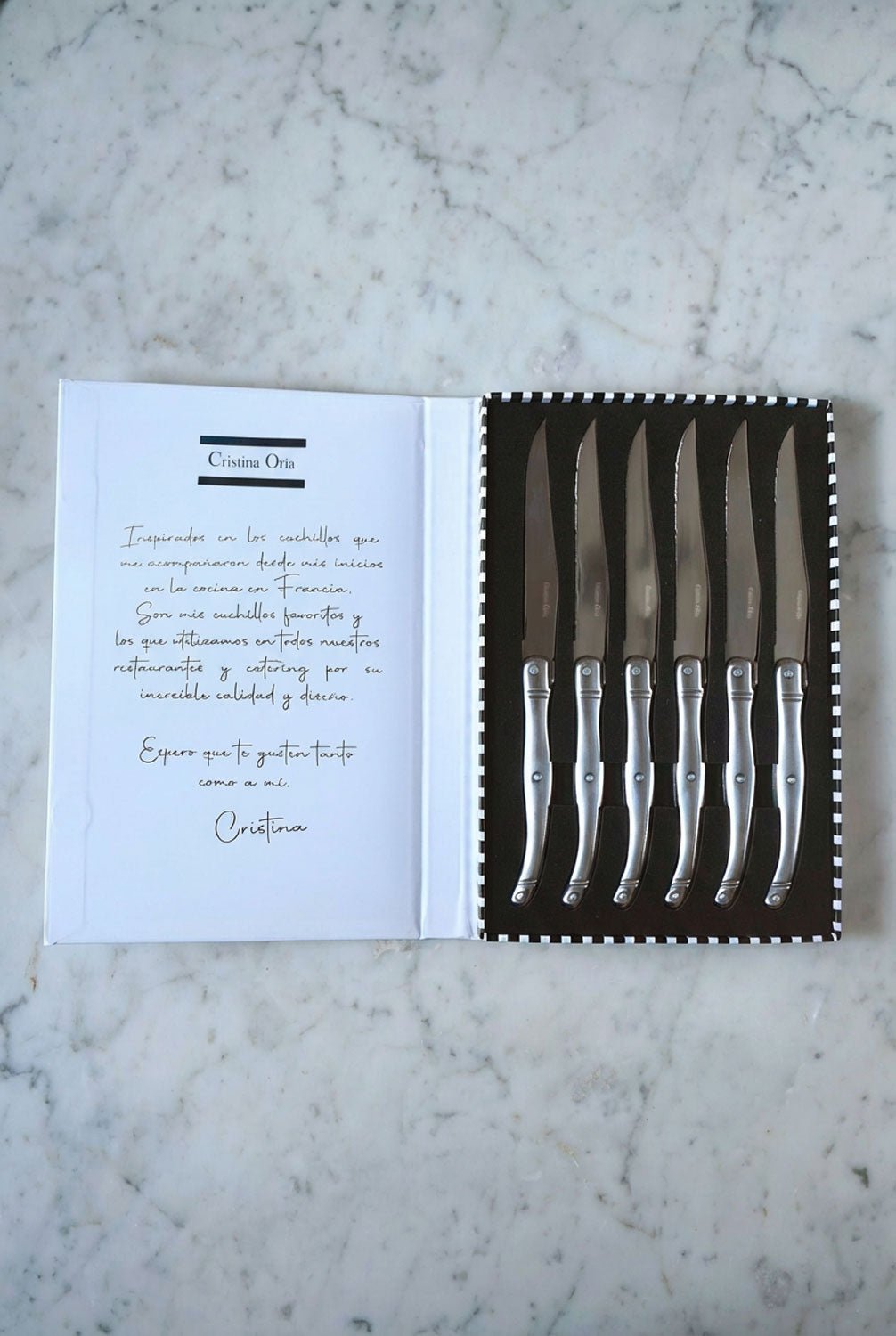 Coffret de 6 couteaux à viande en acier