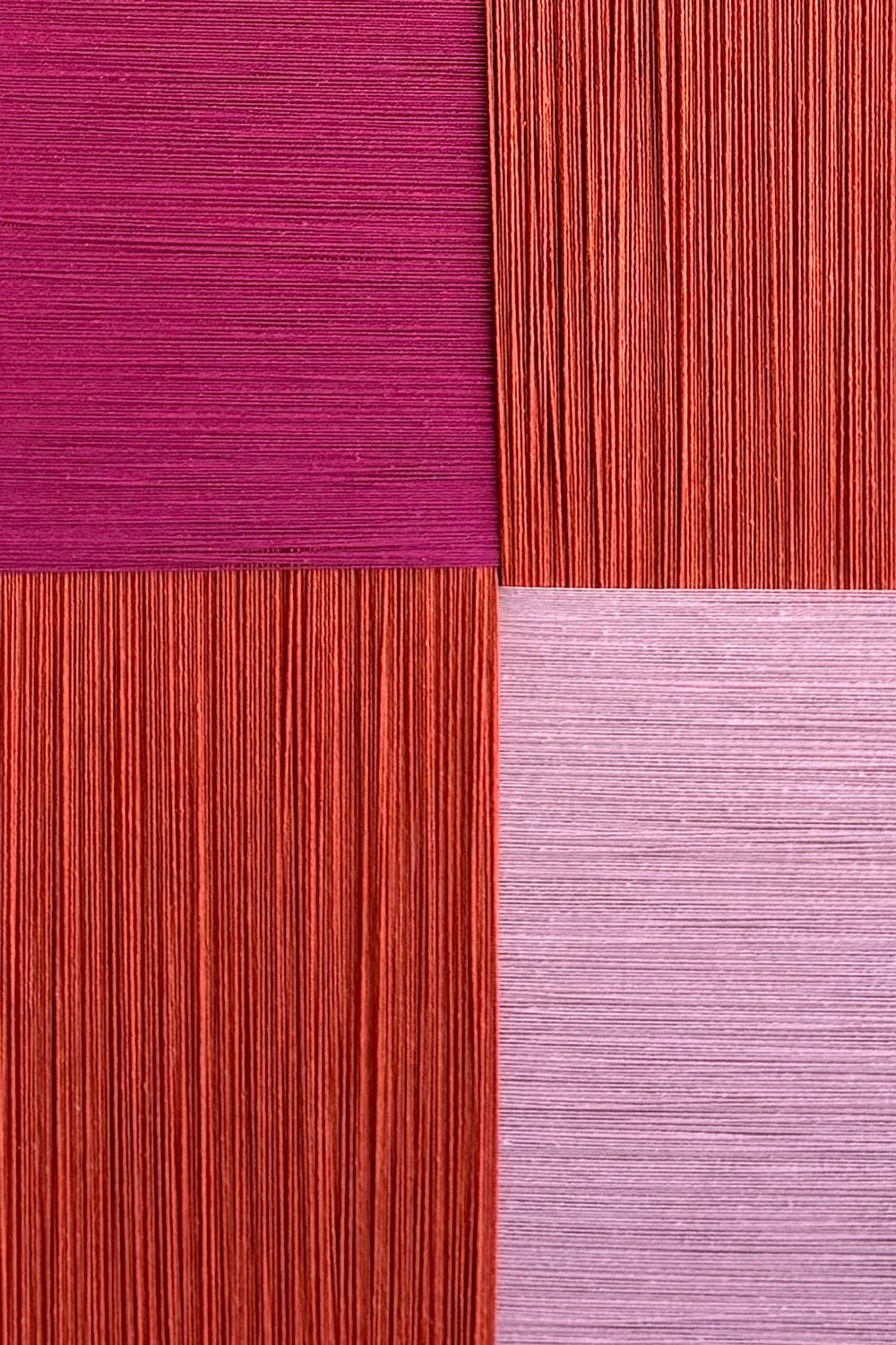 Detalle Cuadro Geométrico De Lino Con Efecto 3D Naranja Cristina Oria 